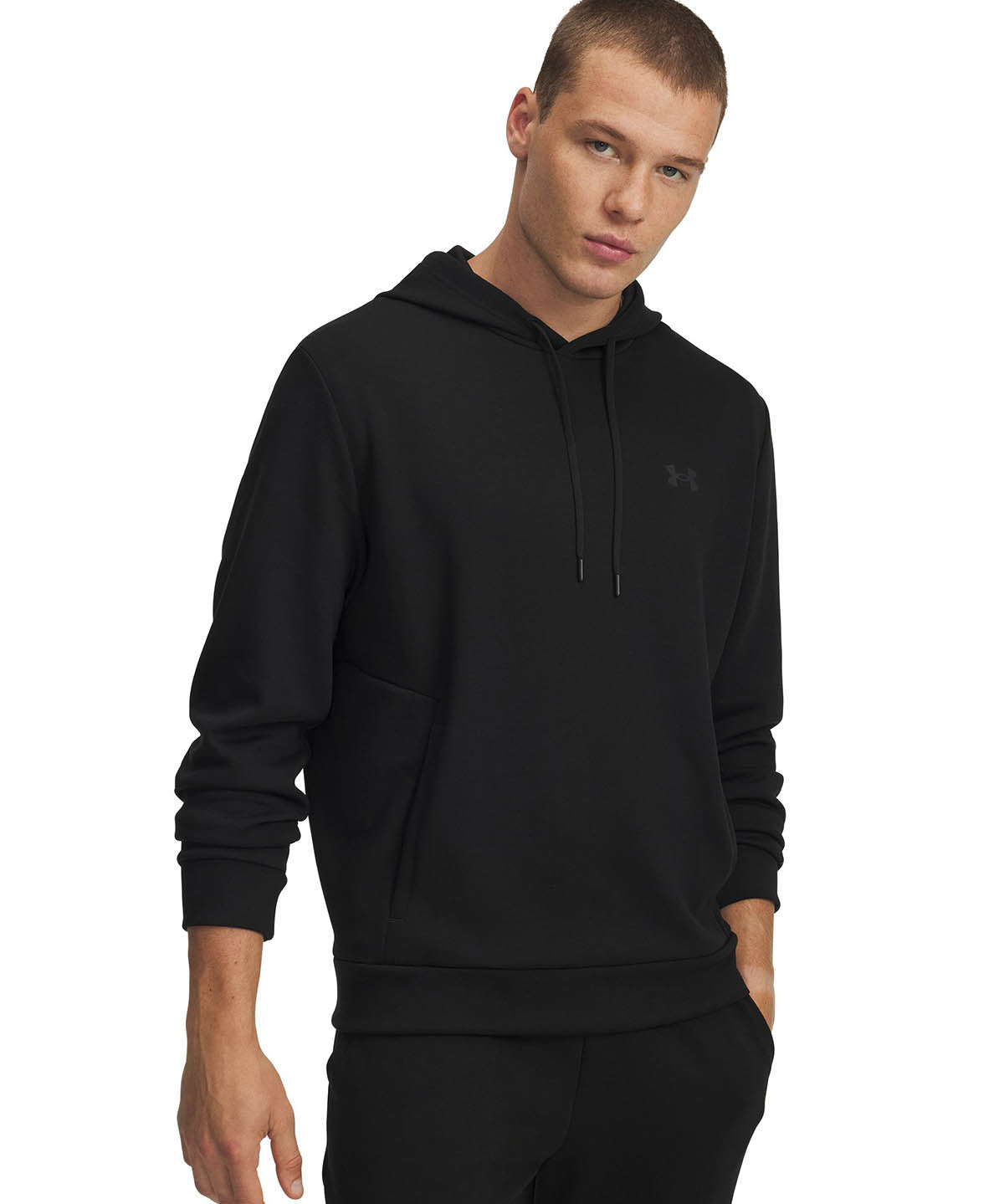 UA Vanish Fleece Hoodie negro para hombre