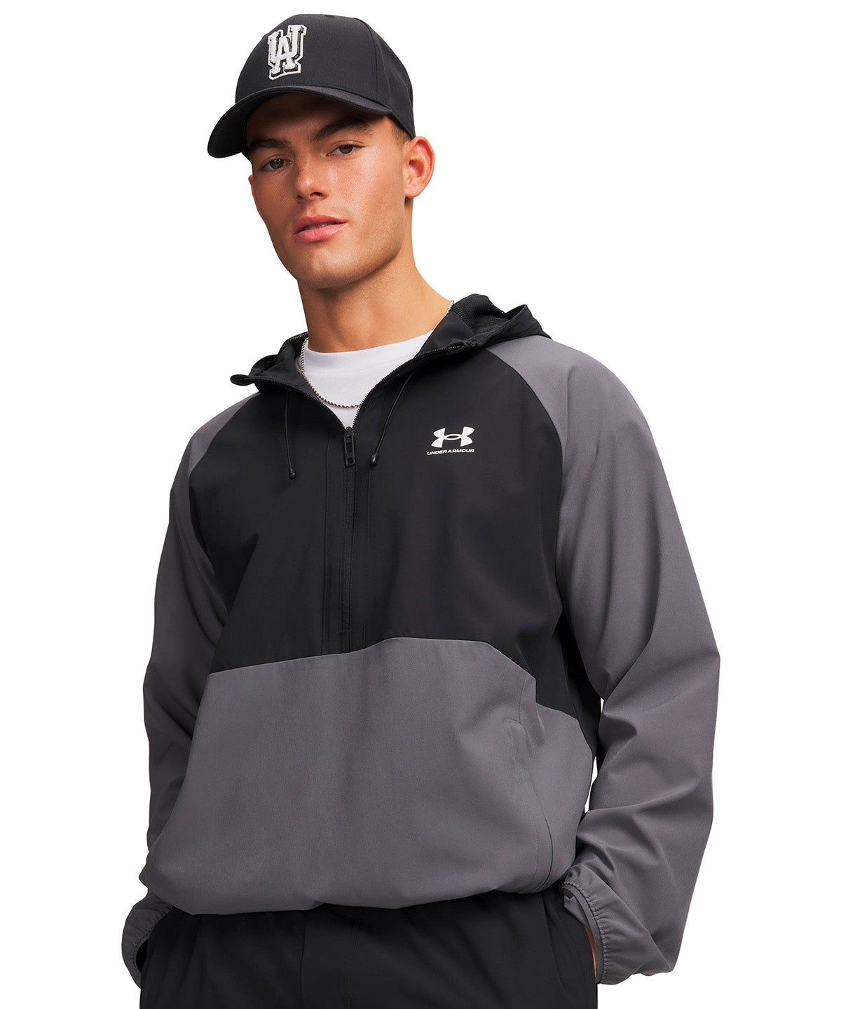UA Vibe Woven Anorak gris para hombre