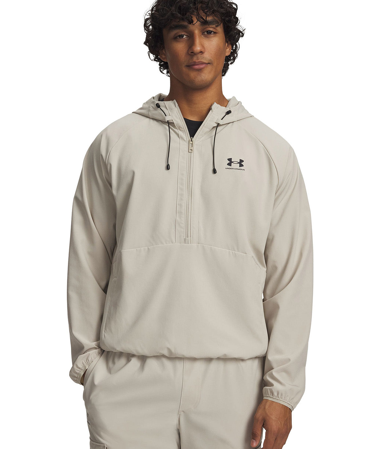 Chaqueta UA Vibe Woven Anorak café para hombre