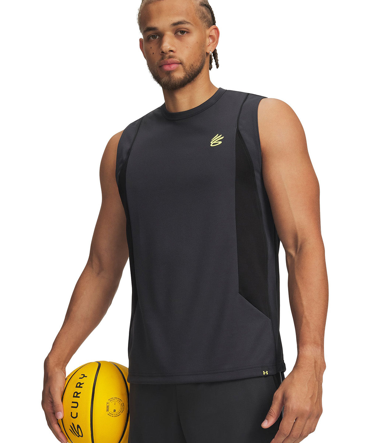 UA Curry Training Tank Polera Sin Mangas gris para hombre