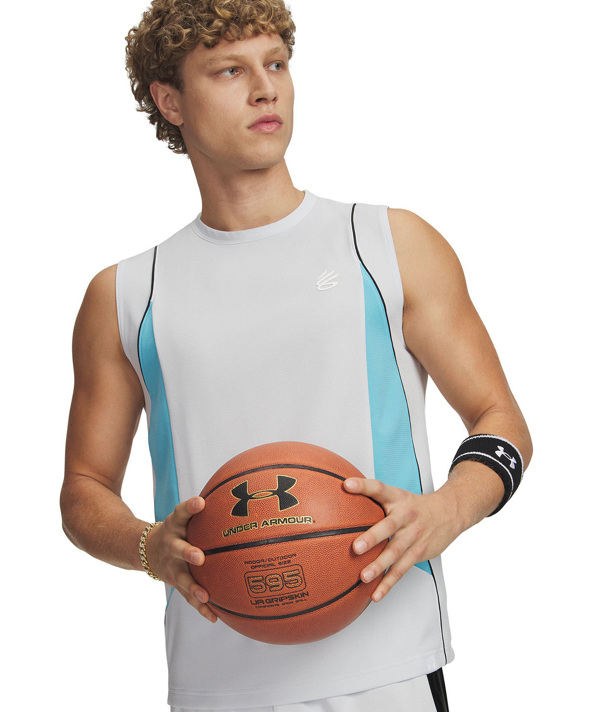 UA Curry Training Tank Polera Sin Mangas gris para hombre