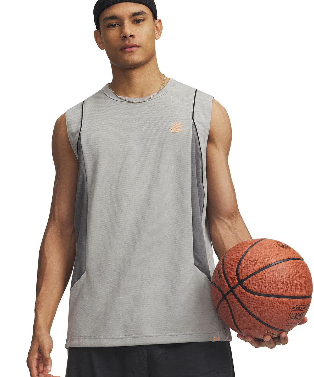 UA Curry Training Tank Polera Sin Mangas gris para hombre