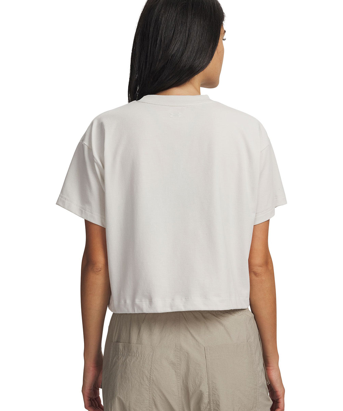 UA Bungee Hem Polera Manga Corta blanco para mujer