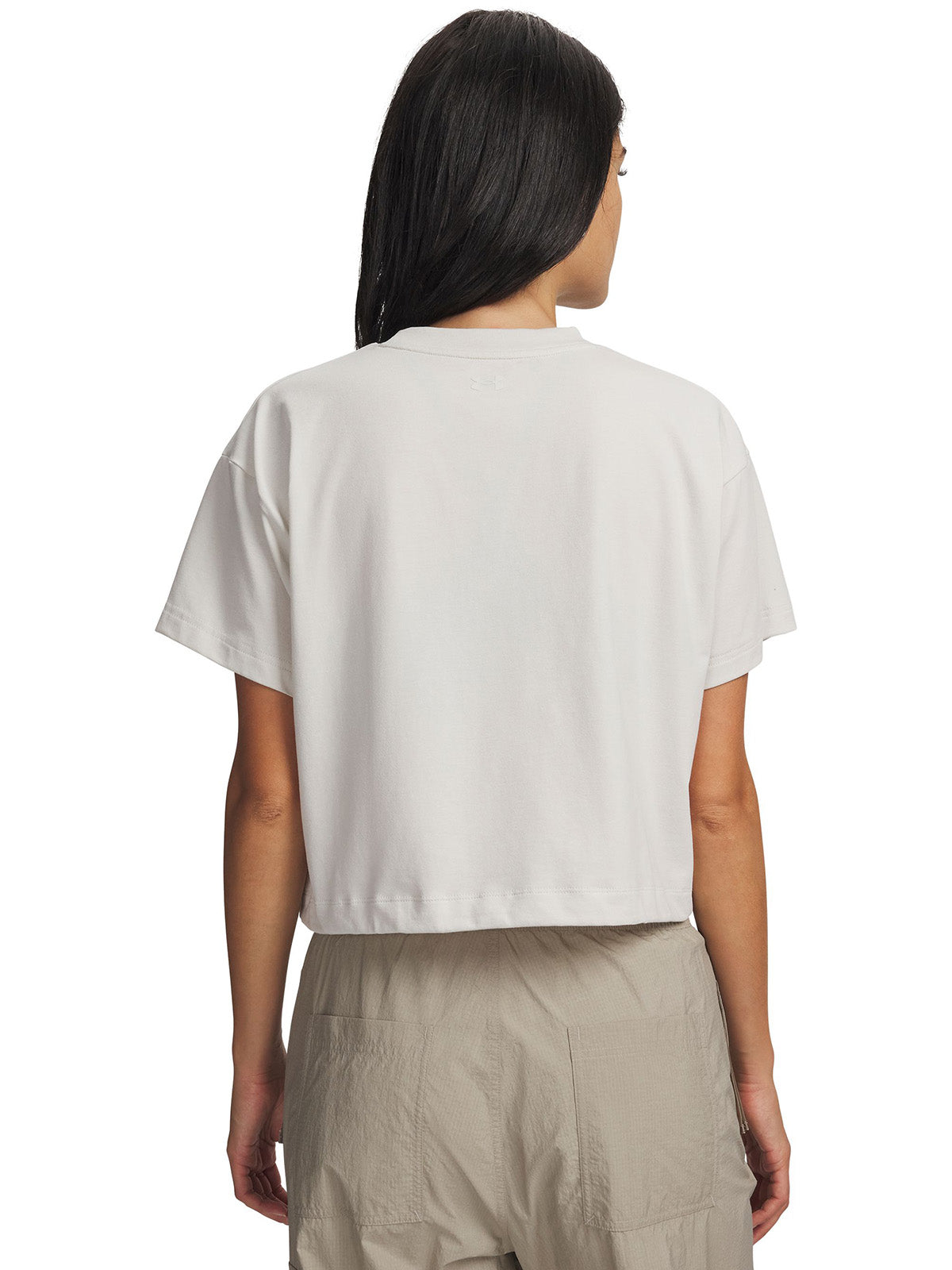 UA Bungee Hem Polera Manga Corta blanco para mujer