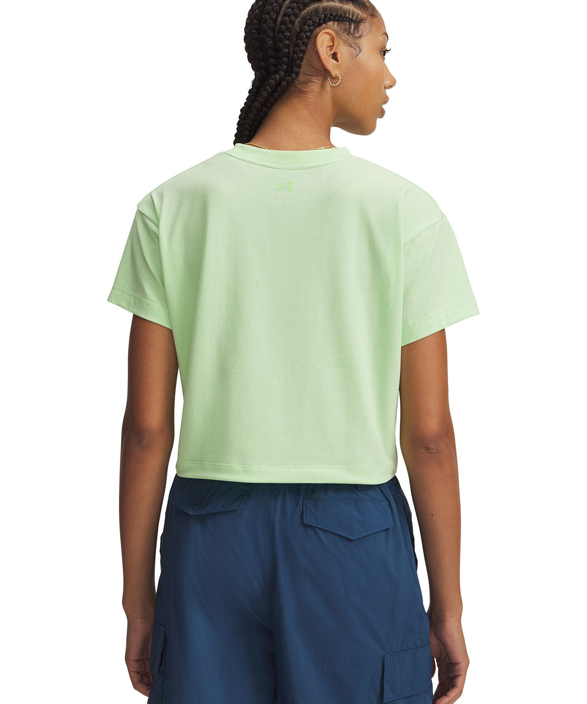 UA Bungee Hem Polera Manga Corta verde para mujer