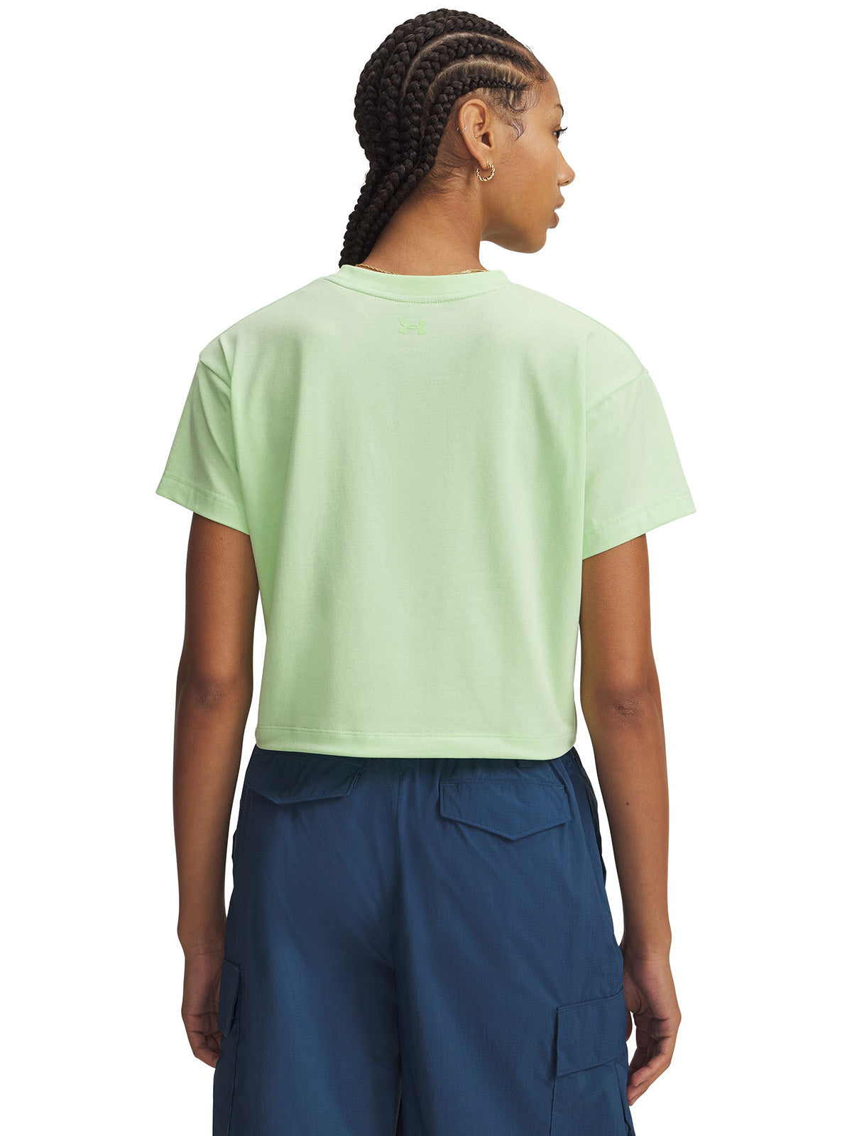 UA Bungee Hem Polera Manga Corta verde para mujer