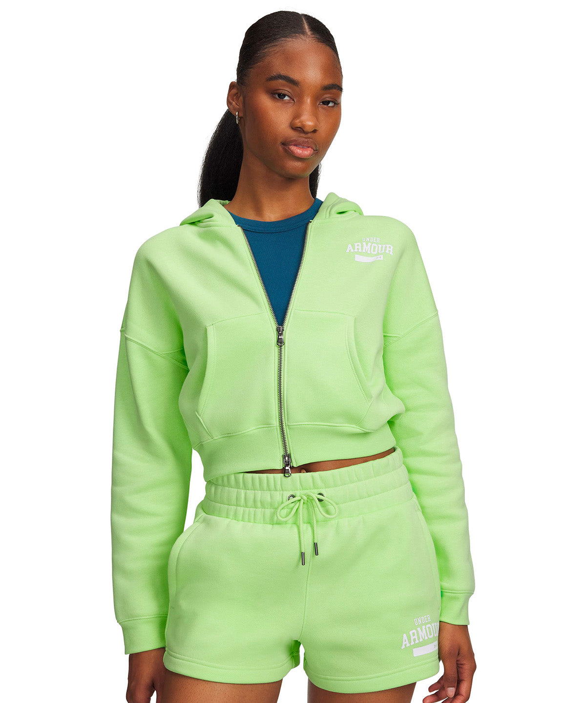 UA Icon Fleece verde para mujer