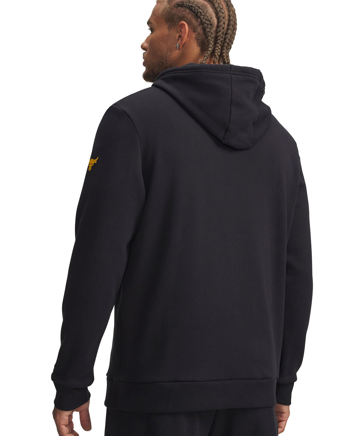 UA Project Rock Rival Fleece Polerón negro para hombre