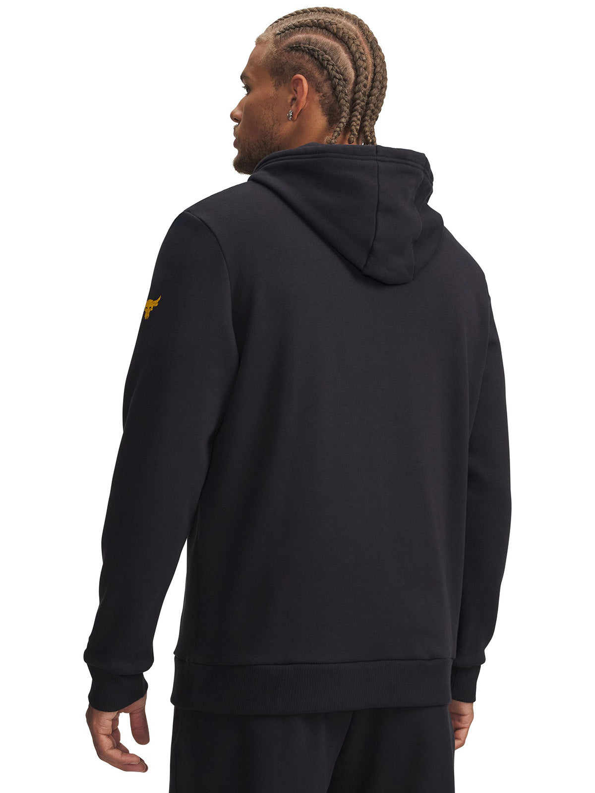 UA Project Rock Rival Fleece Polerón negro para hombre