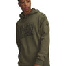 UA Project Rock Rival Fleece Polerón verde para hombre