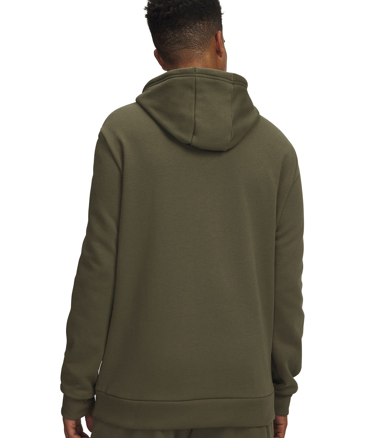 UA Project Rock Rival Fleece Polerón verde para hombre