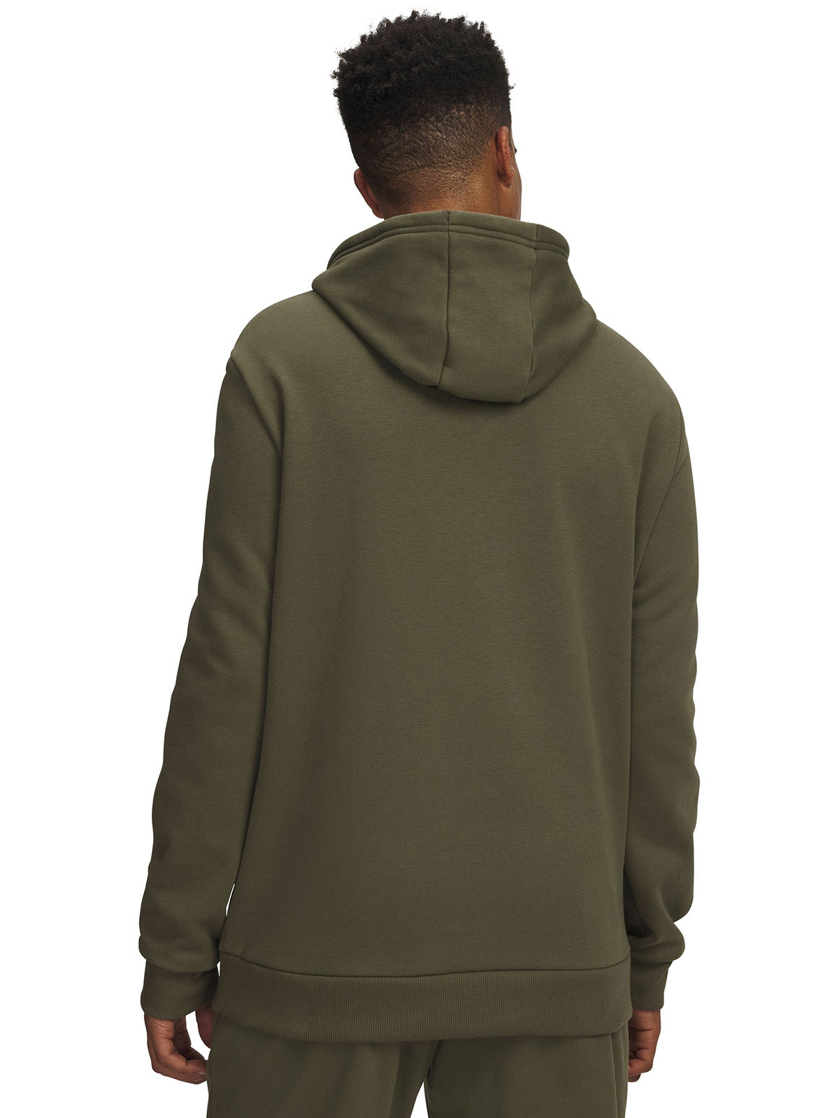 UA Project Rock Rival Fleece Polerón verde para hombre