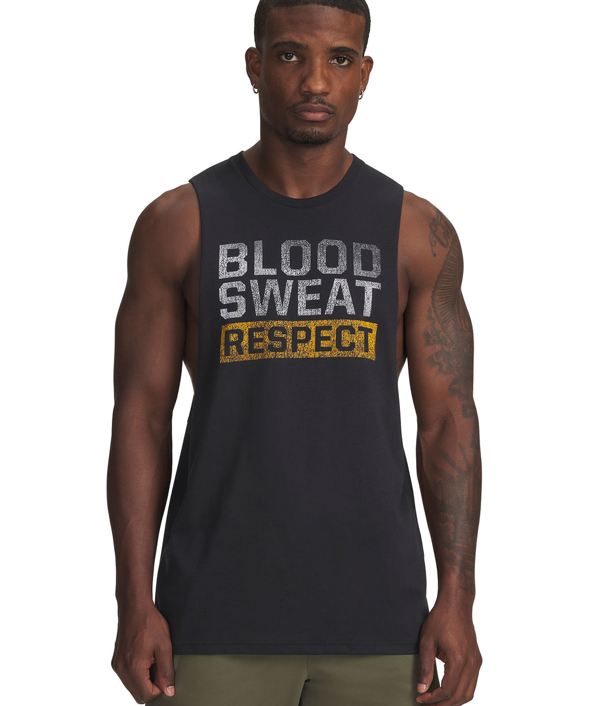 UA Project Rock BSR Polera sin mangas negra para hombre