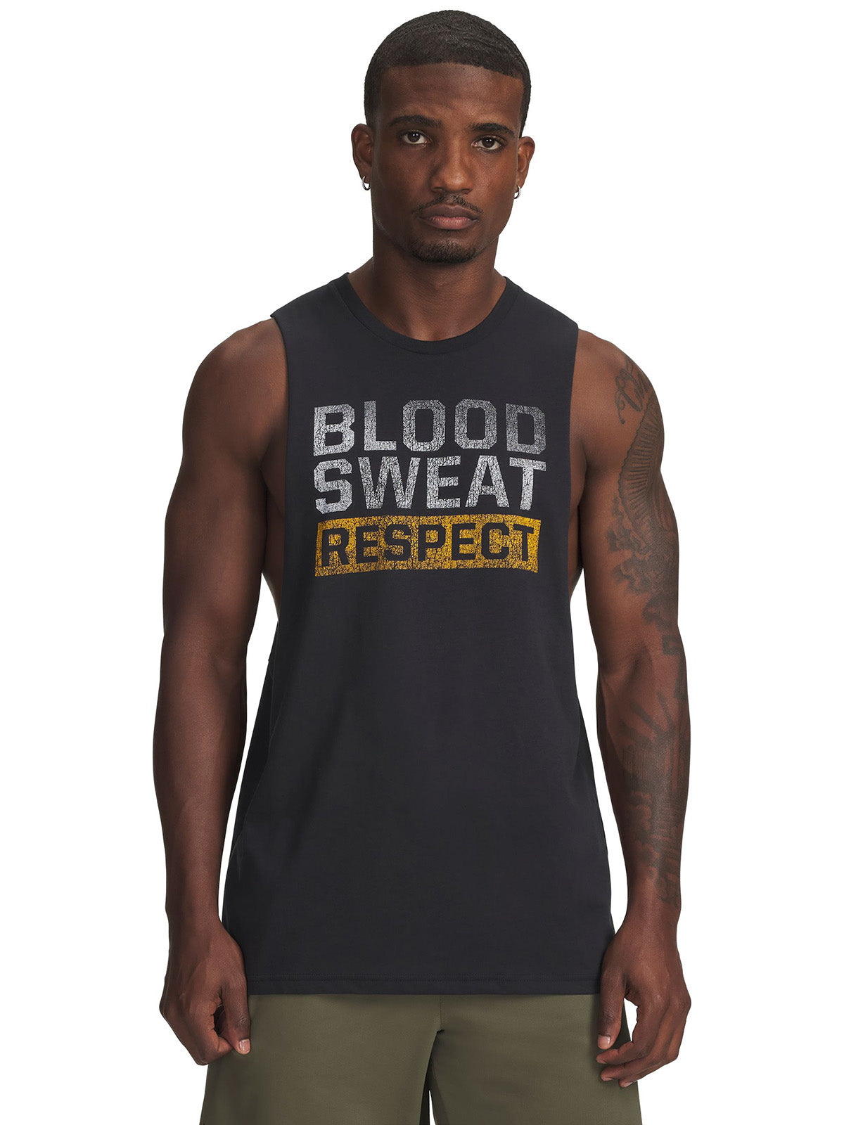 UA Project Rock BSR Polera sin mangas negra para hombre