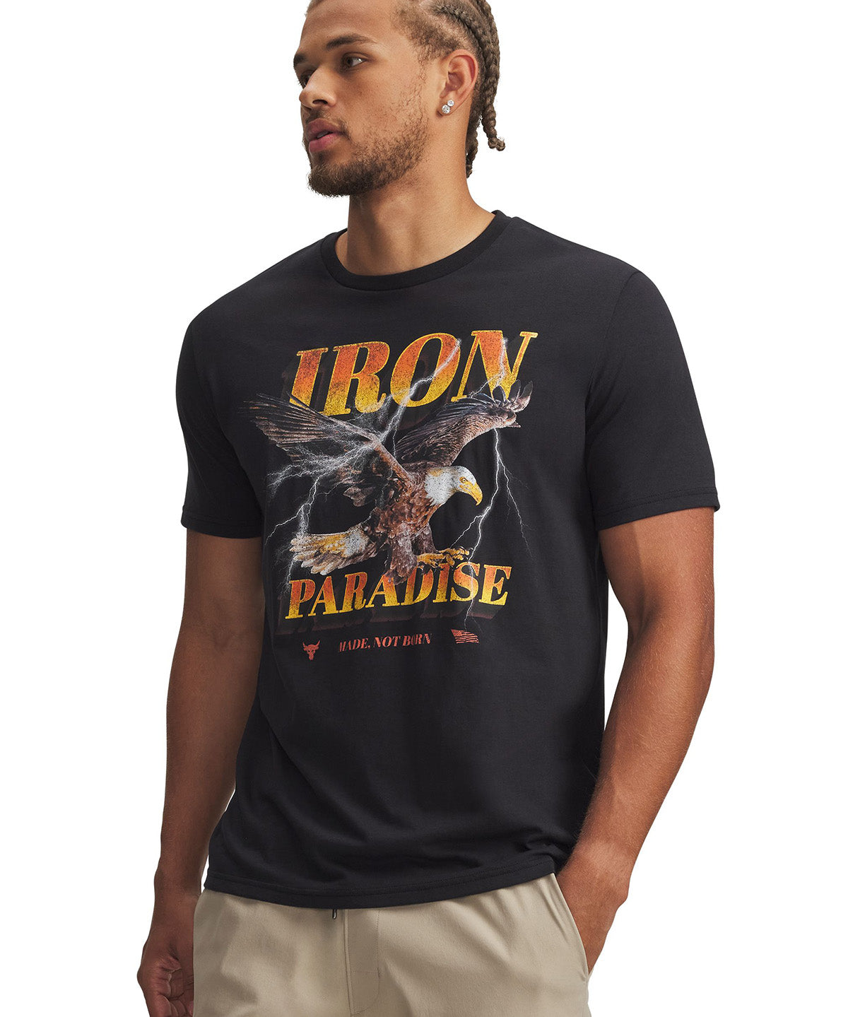 UA Project Rock Polera manga corta negro para hombre