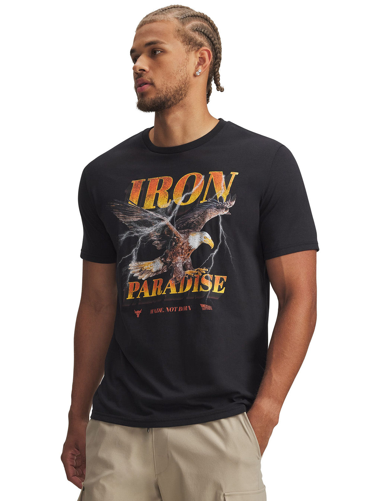 UA Project Rock Polera manga corta negro para hombre