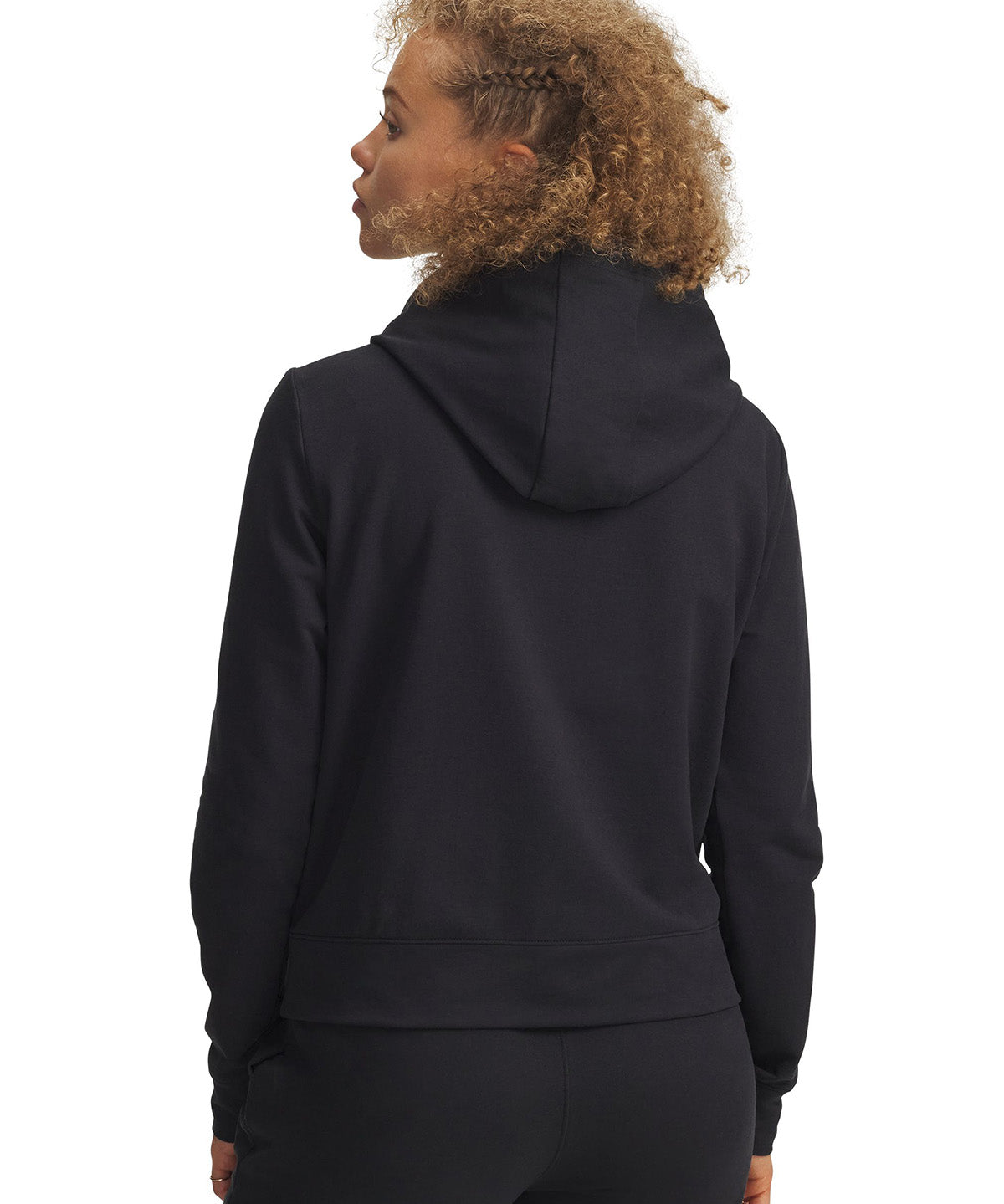 UA Sport Terry Hoodie Poleron negro para mujer