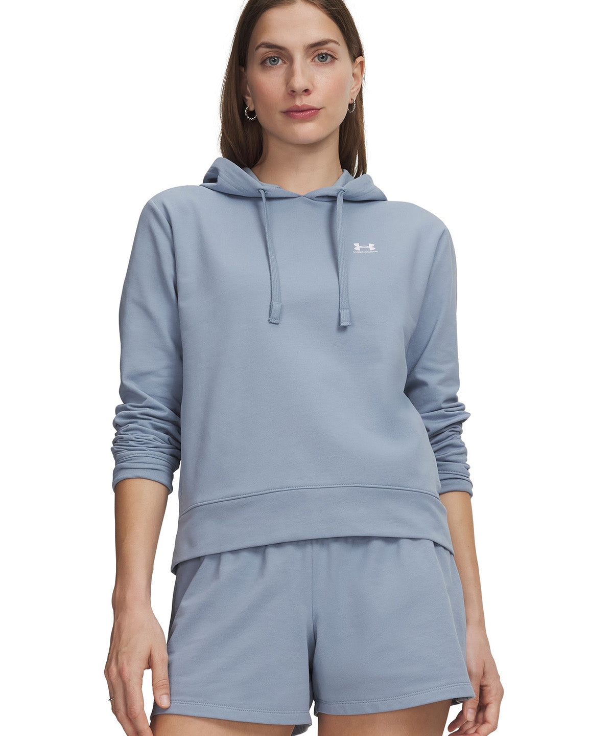 Poleron UA Sport Terry azul para mujer