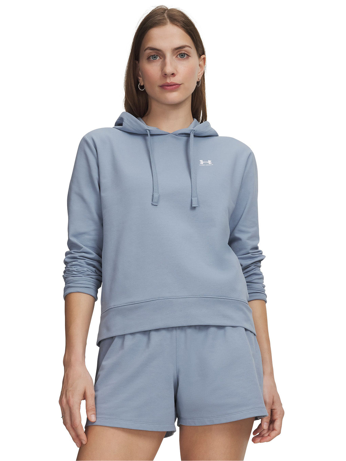 Poleron UA Sport Terry azul para mujer