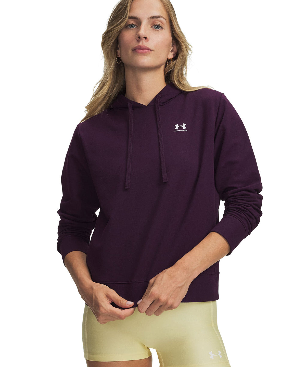 Poleron UA Sport Terry morado para mujer