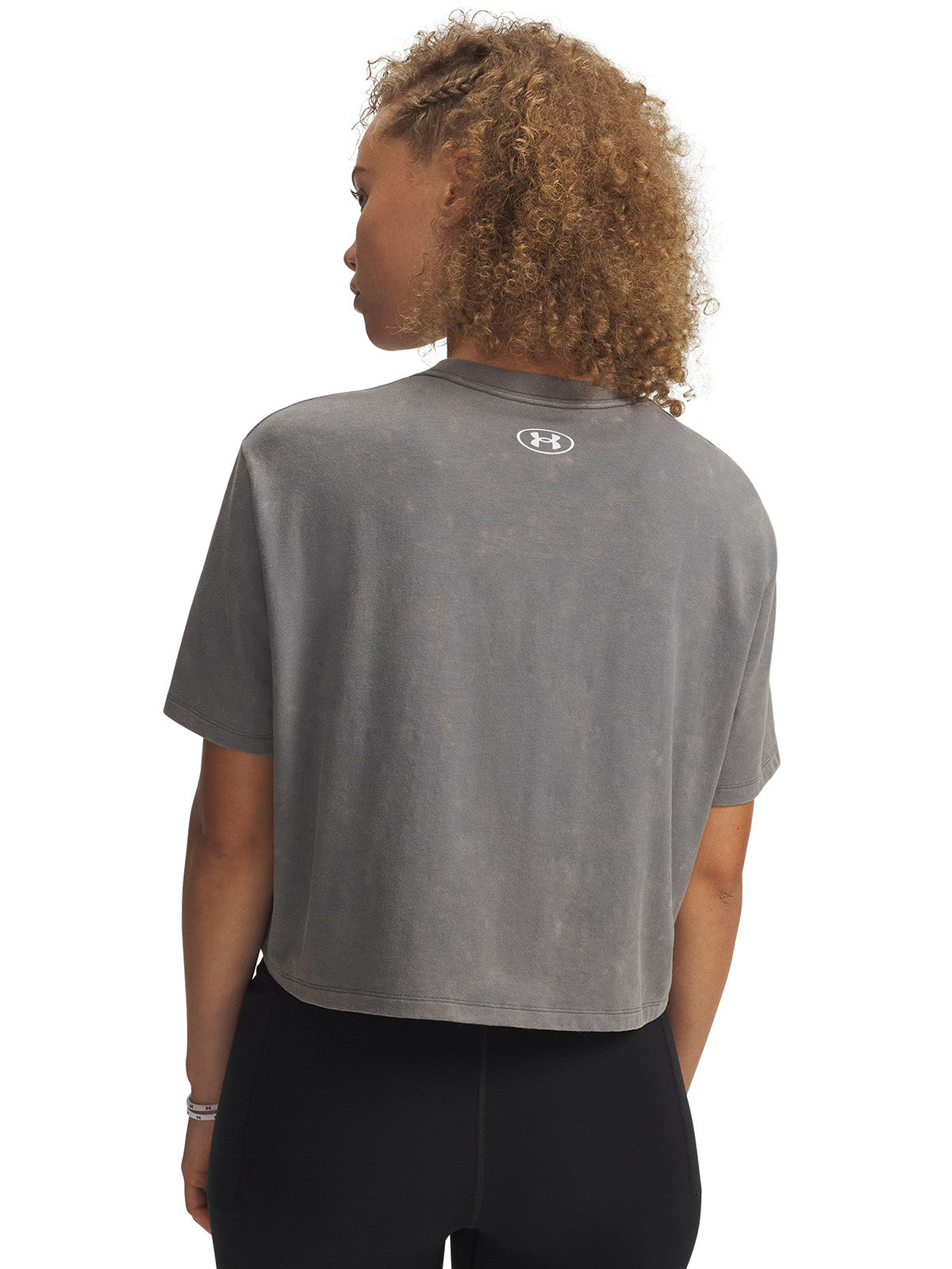 UA Rival Boxy Wash Polera Manga Corta verde para mujer