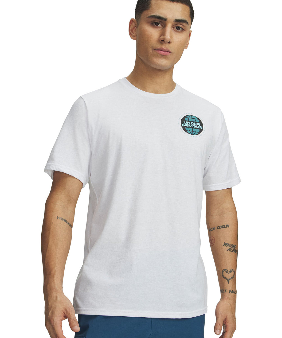 UA M All Sports SS Polera Manga Corta blanco para hombre