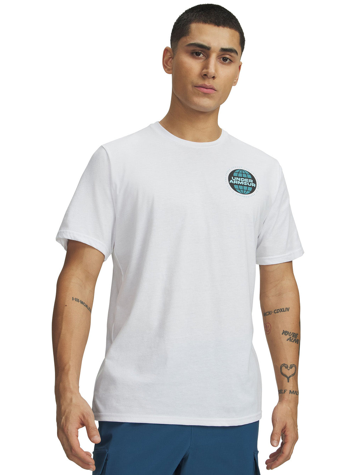 UA M All Sports SS Polera Manga Corta blanco para hombre