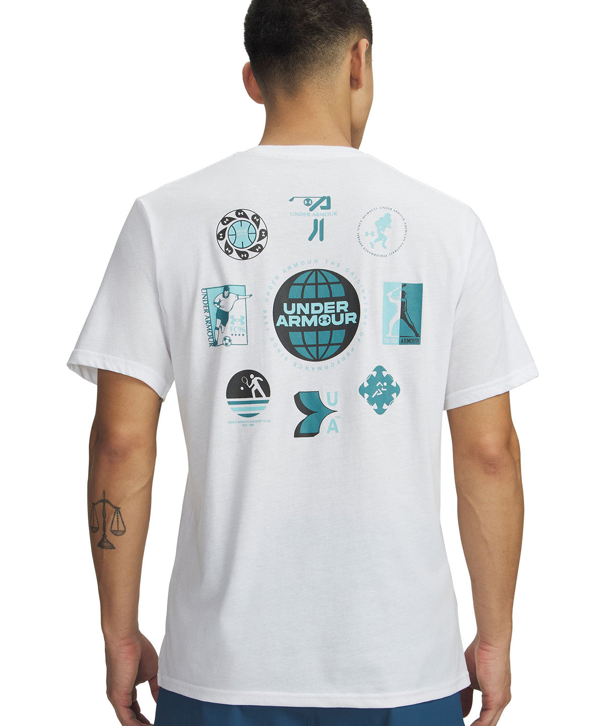 UA M All Sports SS Polera Manga Corta blanco para hombre