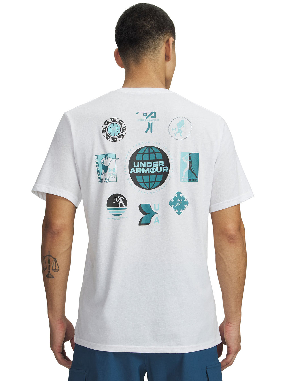 UA M All Sports SS Polera Manga Corta blanco para hombre