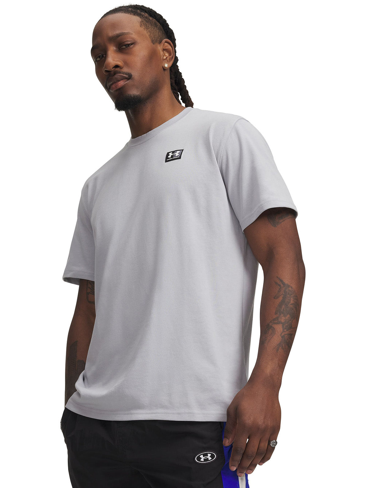 Polera manga corta UA Heavyweight gris para hombre