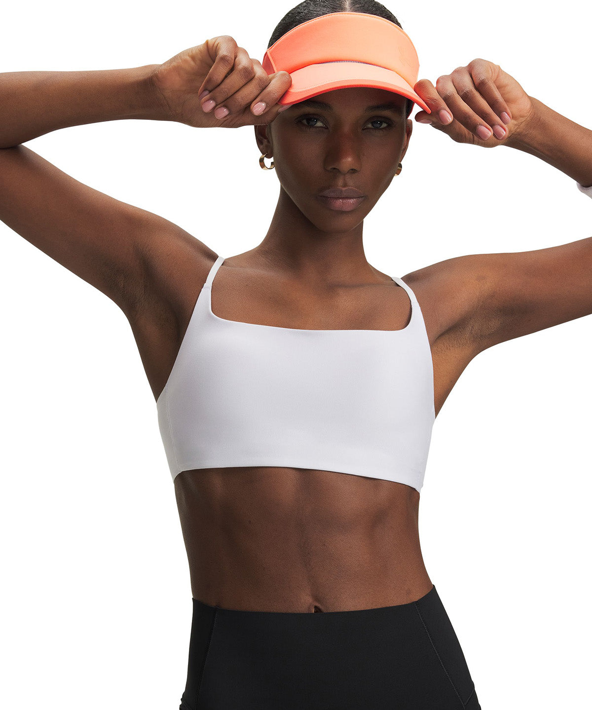 UA Open Back Bralette Peto blanco para mujer
