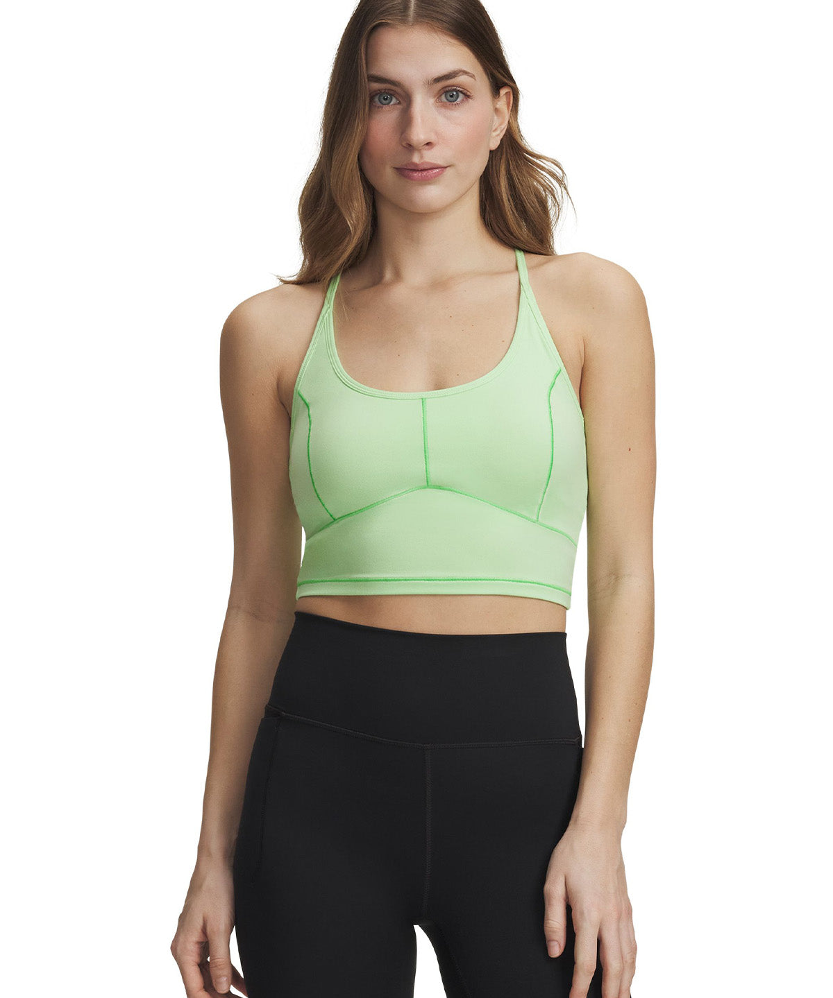 UA Meridian Nov Support Tank Polera Sin Manga verde para mujer