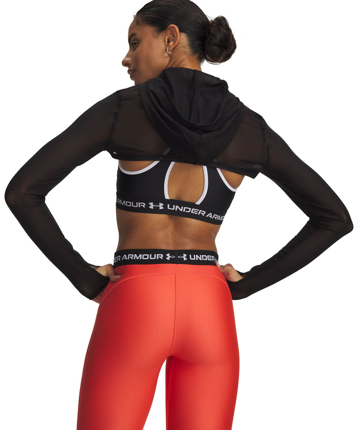 UA Vanish Elite Poleron crop morado para mujer.
