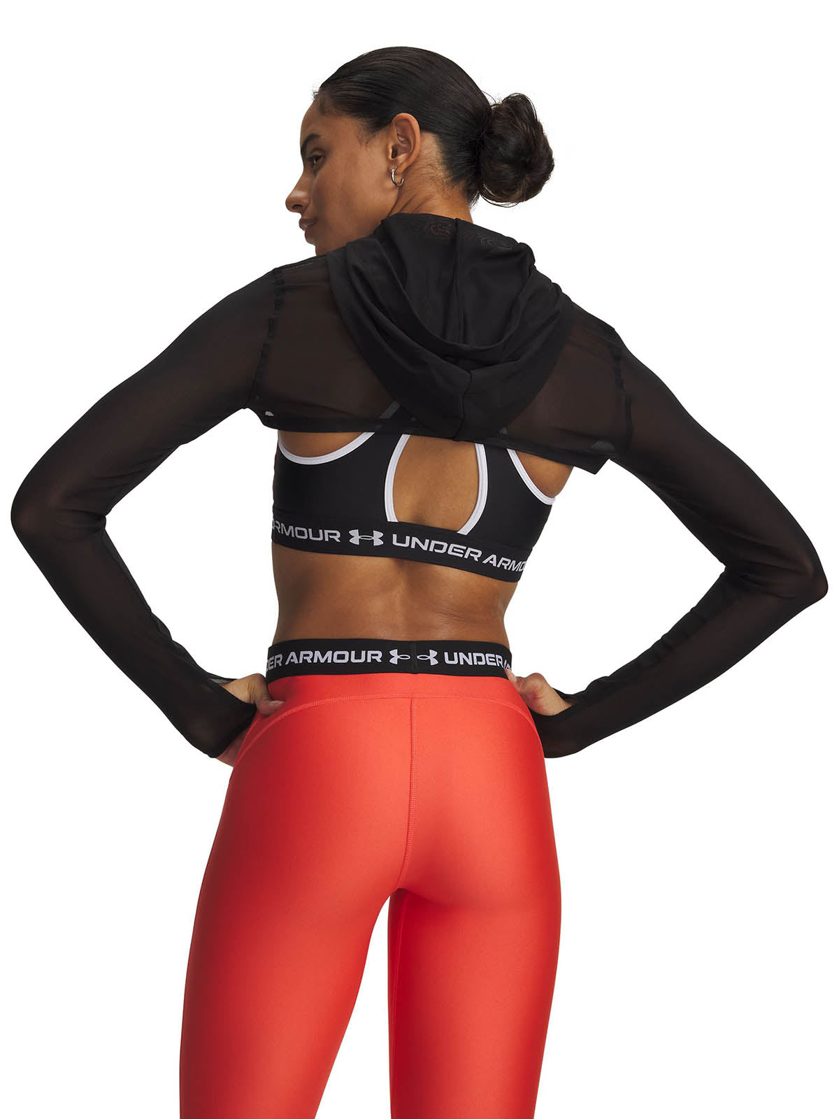 UA Vanish Elite Poleron crop morado para mujer.