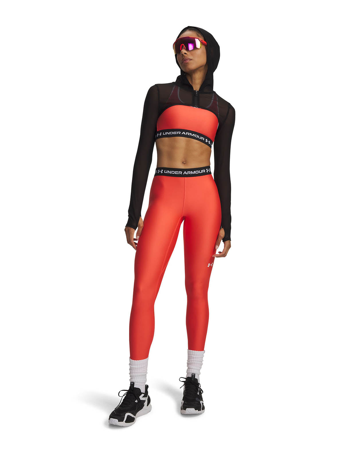 UA Vanish Elite Poleron crop morado para mujer.