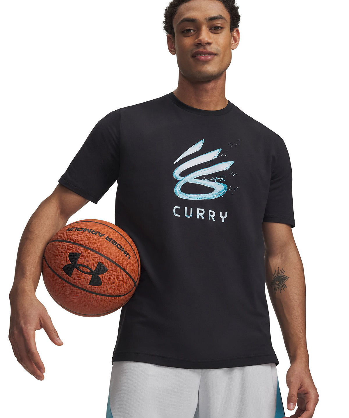 UA Curry Splash Wordmark Polera Manga Corta negro para hombre