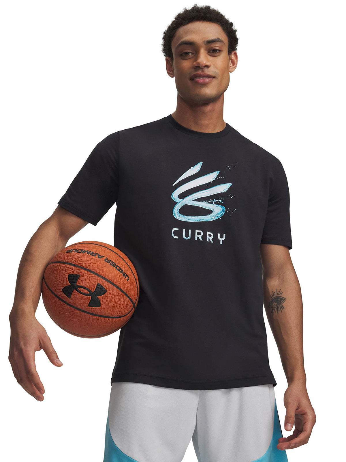 UA Curry Splash Wordmark Polera Manga Corta negro para hombre