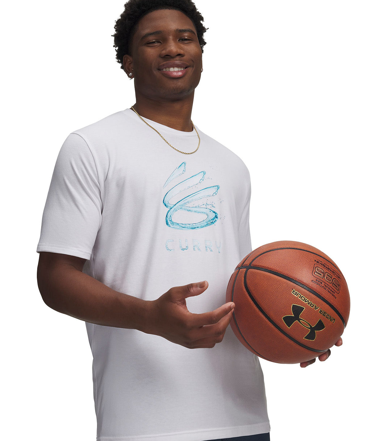UA Curry Splash Wordmark Polera Manga Corta blanco para hombre