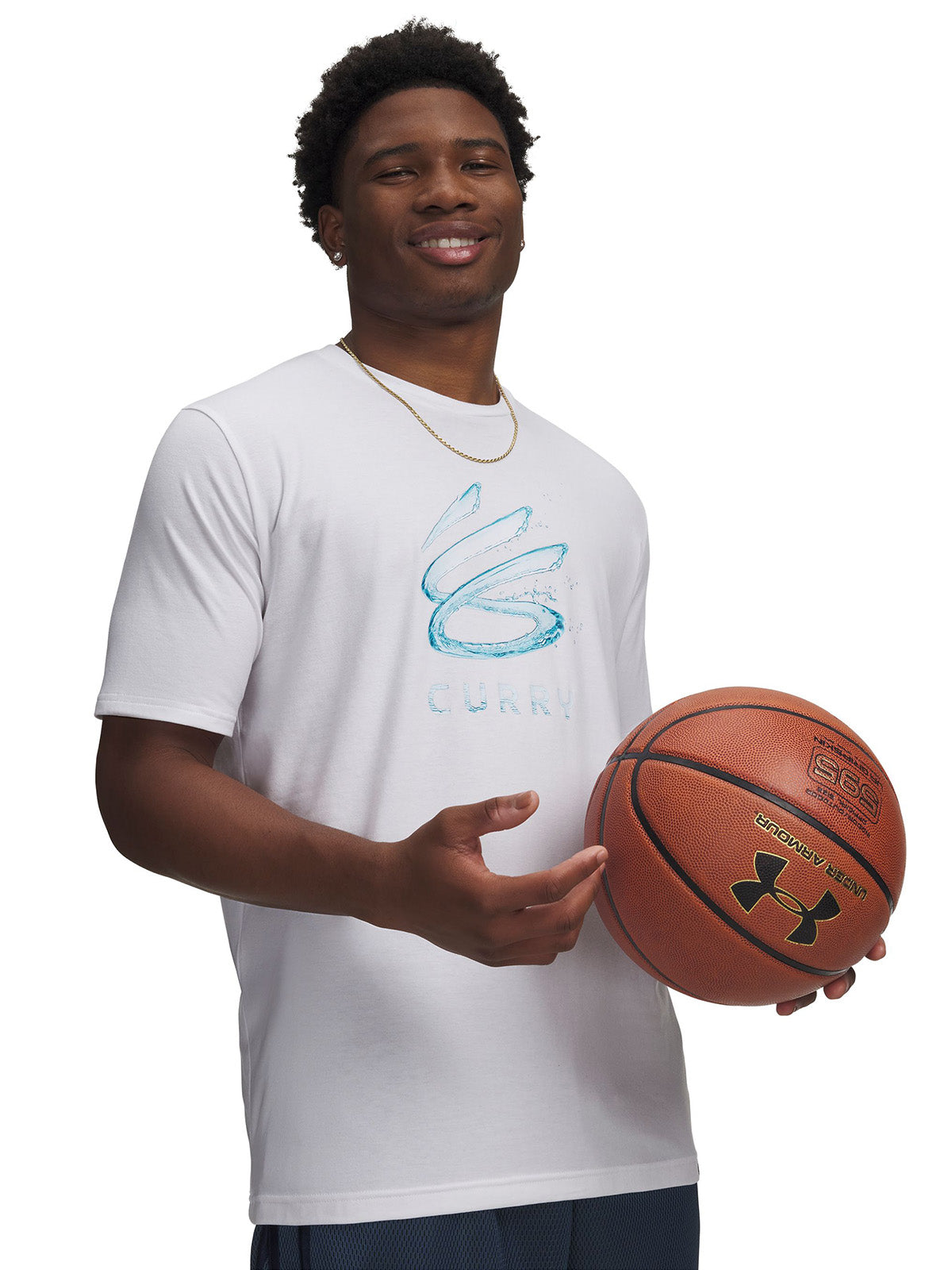 UA Curry Splash Wordmark Polera Manga Corta blanco para hombre