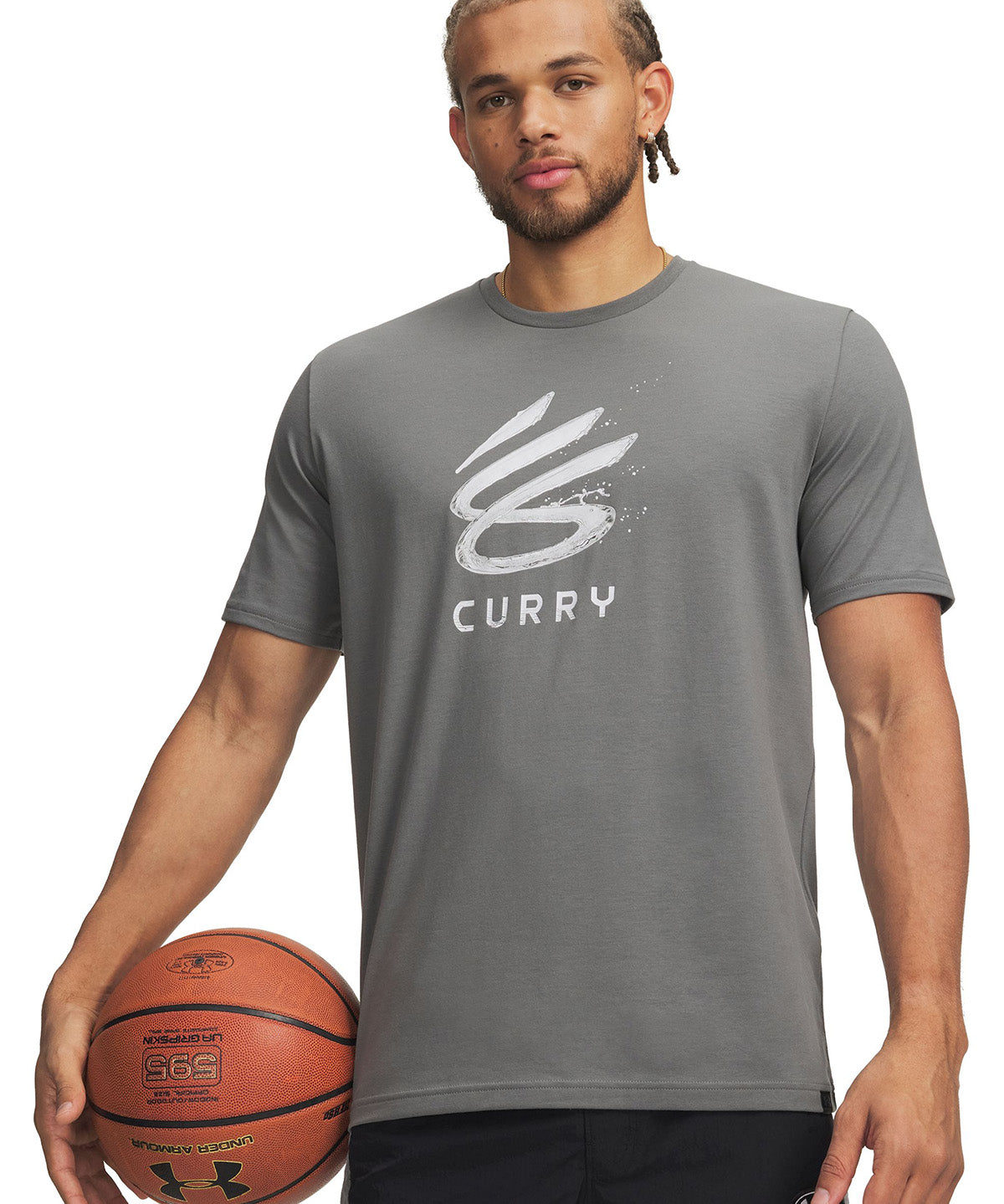 UA Curry Splash Wordmark Polera Manga Corta verde para hombre
