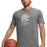 UA Curry Splash Wordmark Polera Manga Corta verde para hombre
