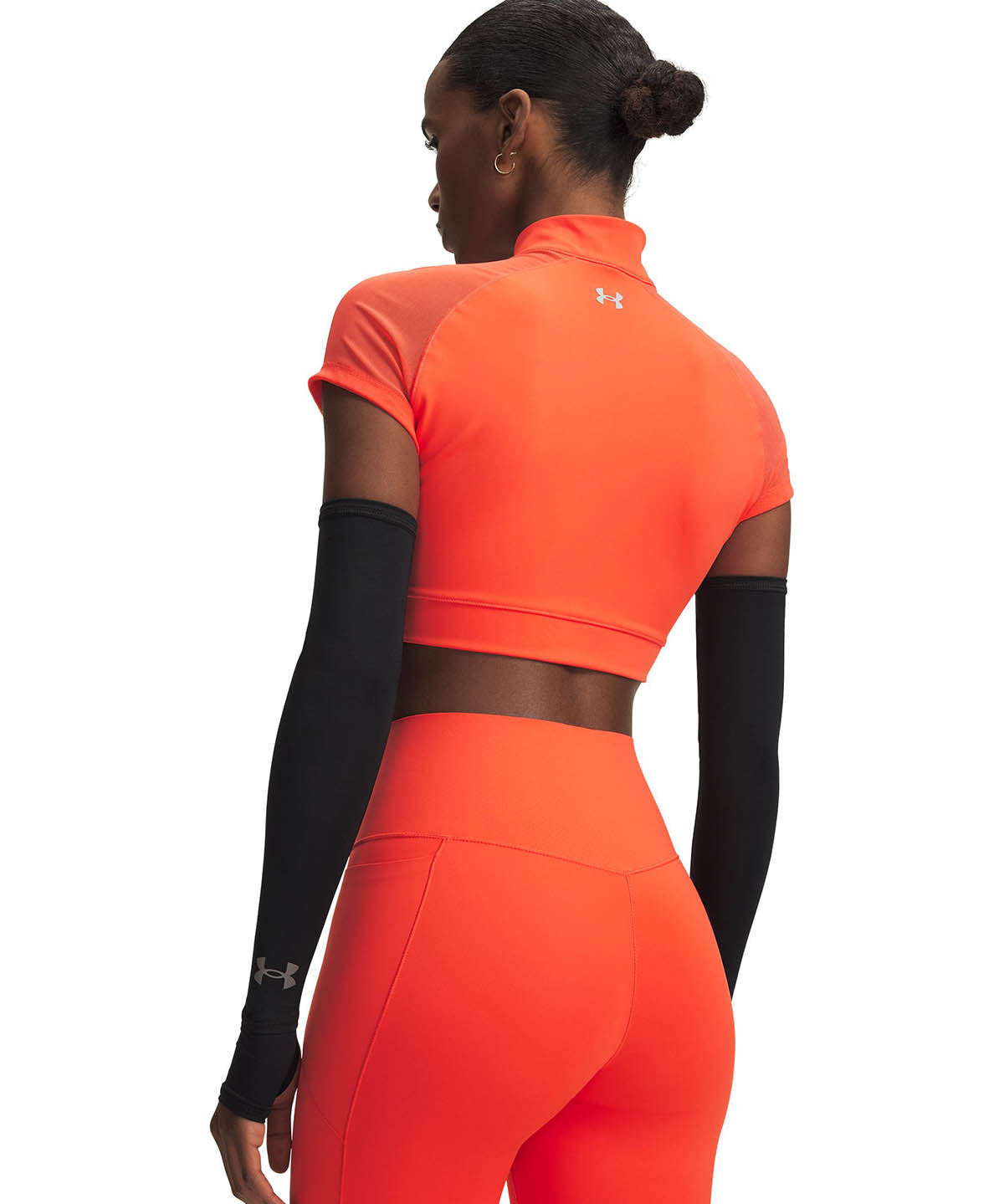 UA Vanish Elite Polera manga corta Crop rojo para mujer