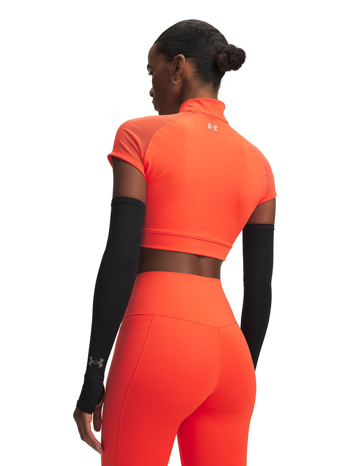 UA Vanish Elite Polera manga corta Crop rojo para mujer