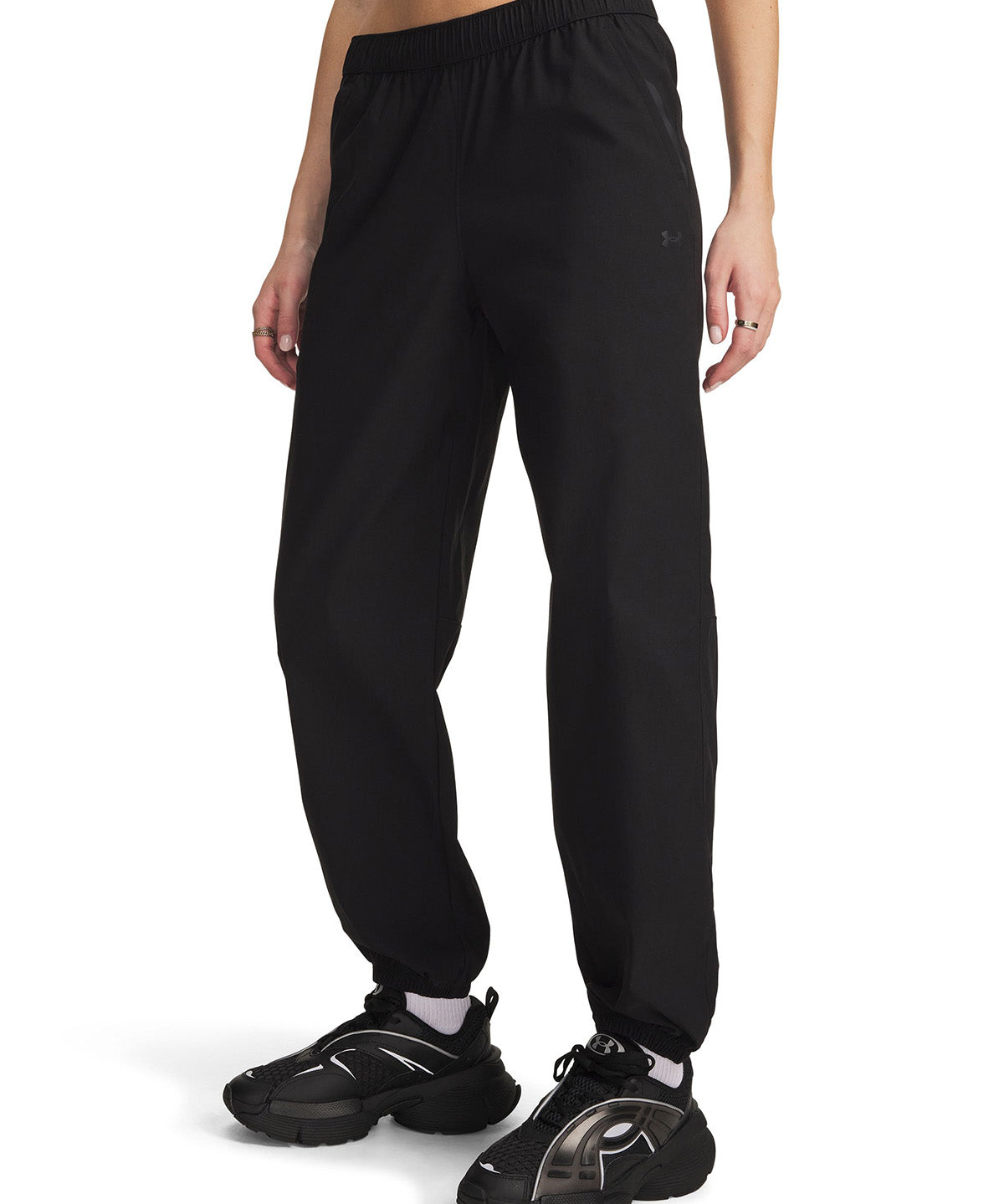 Jogger UA Unstoppable Woven negro para mujer