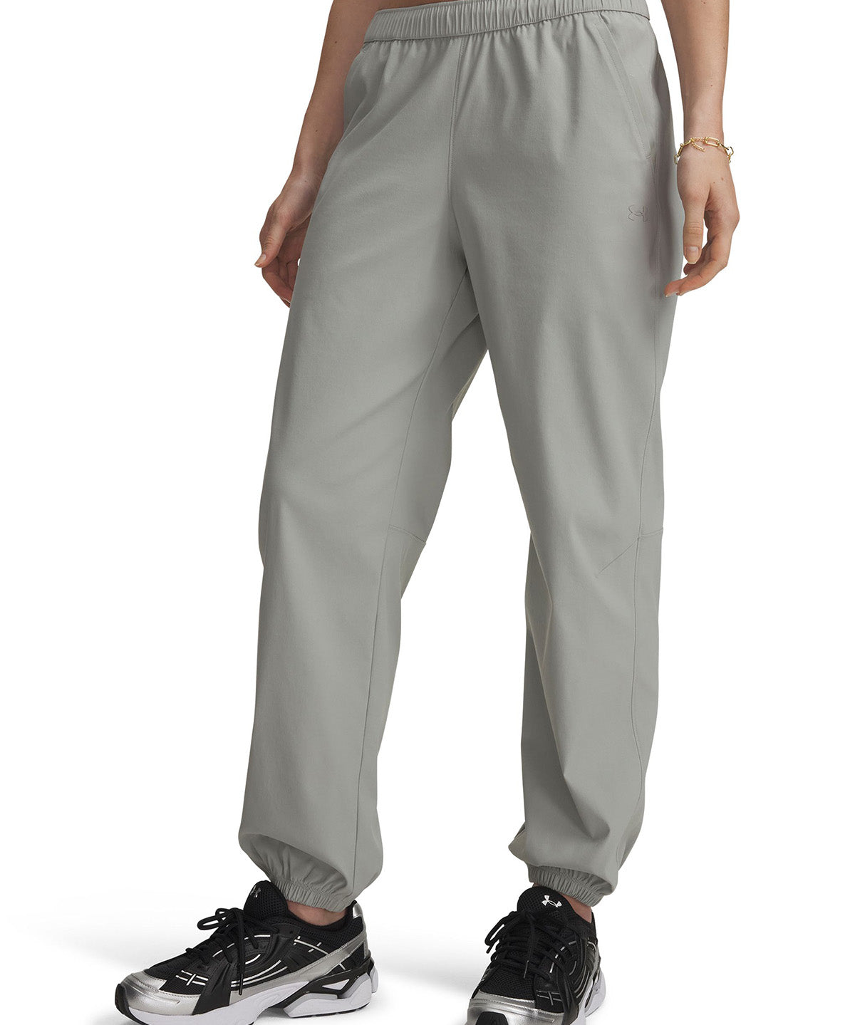 Jogger UA Unstoppable Woven gris para mujer