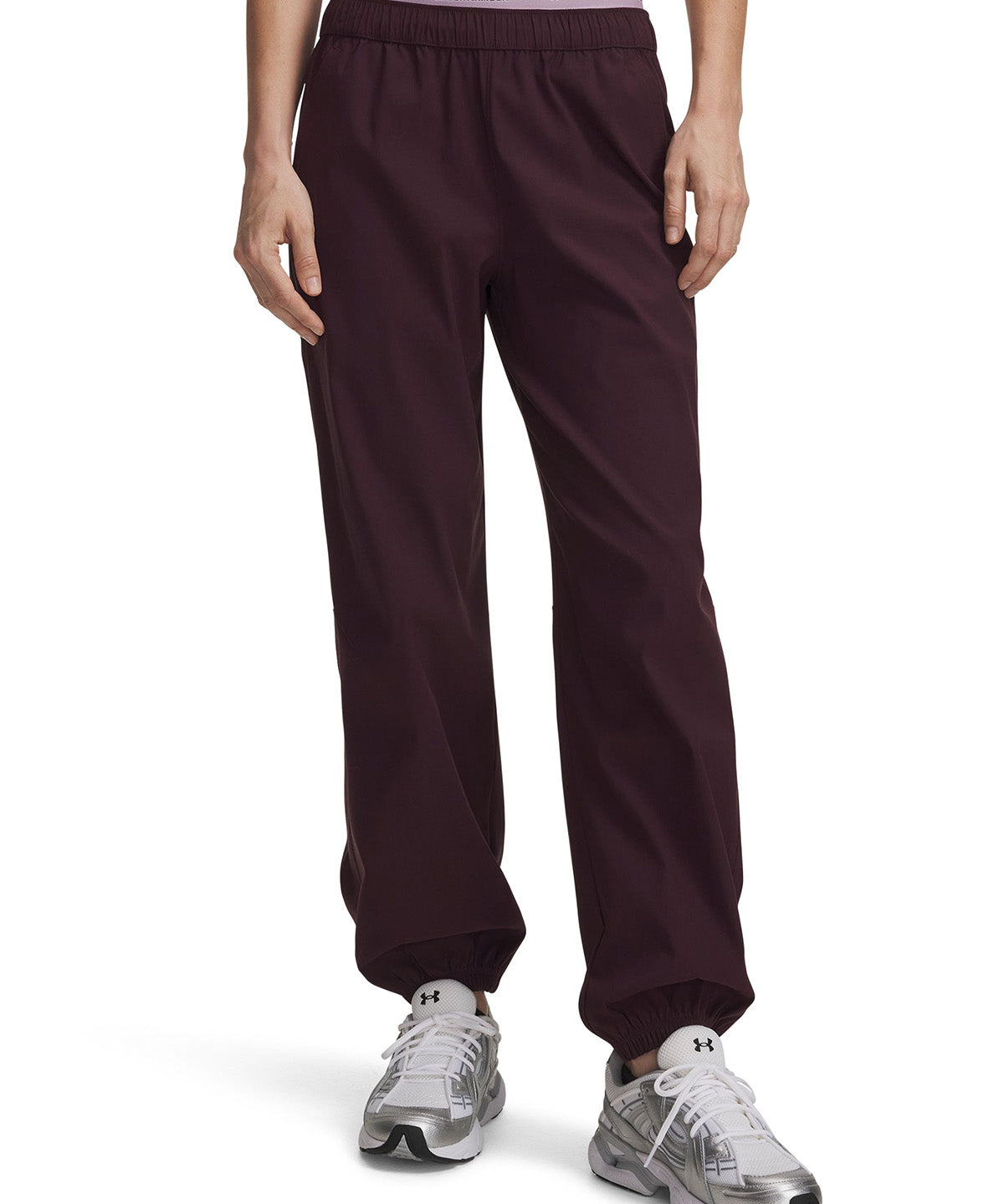 Jogger UA Unstoppable Woven rojo para mujer