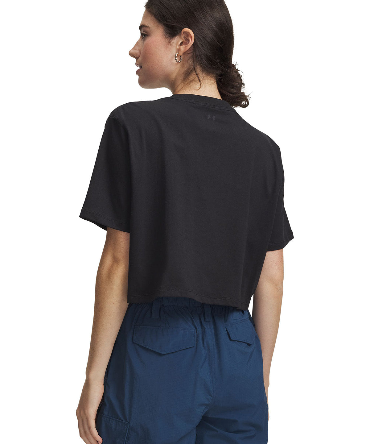 UA UA Script Heart Crop SS Polera Sin Mangas blanco para mujer