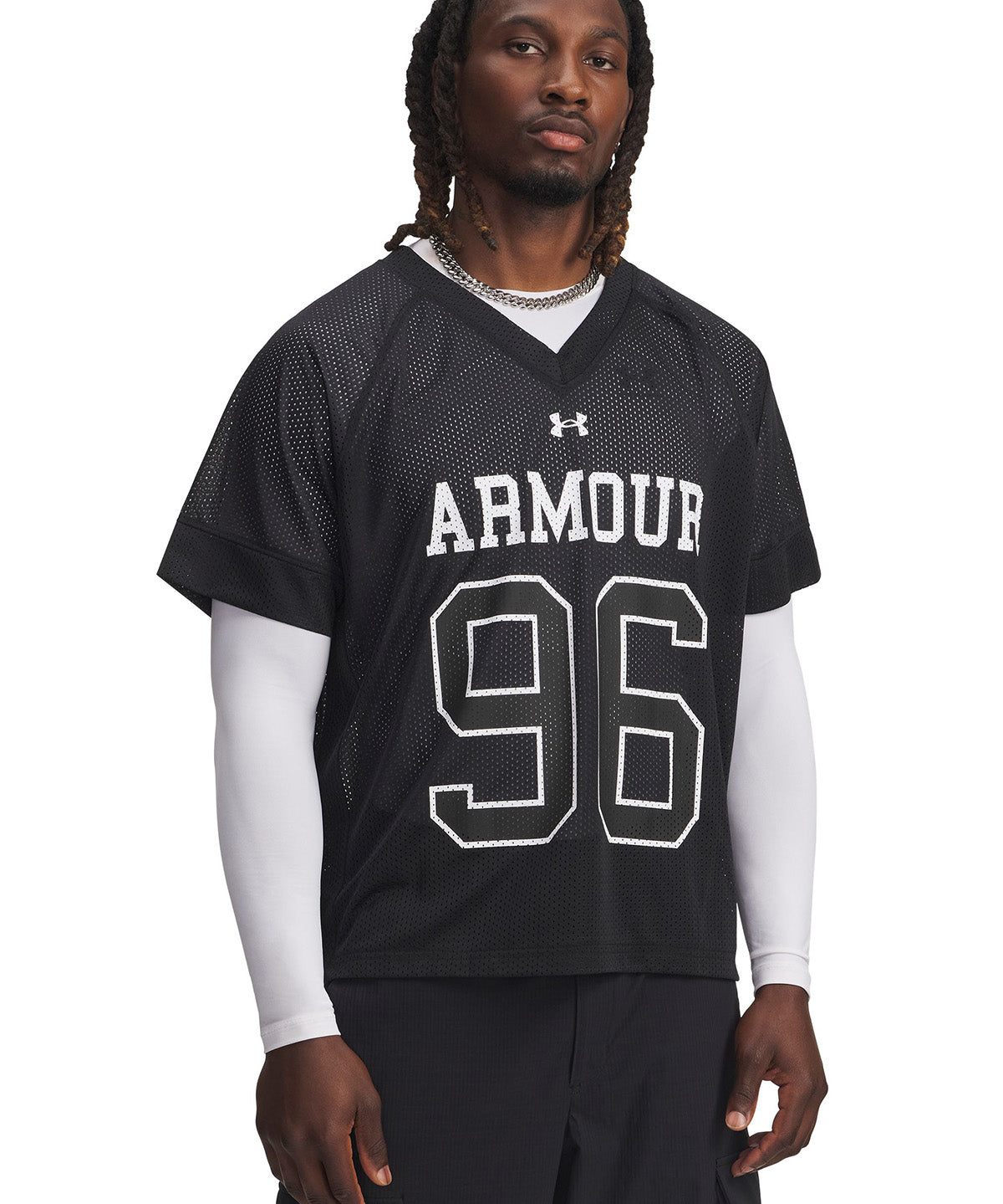 UA Mesh Jersey Polera Manga Corta verde para hombre
