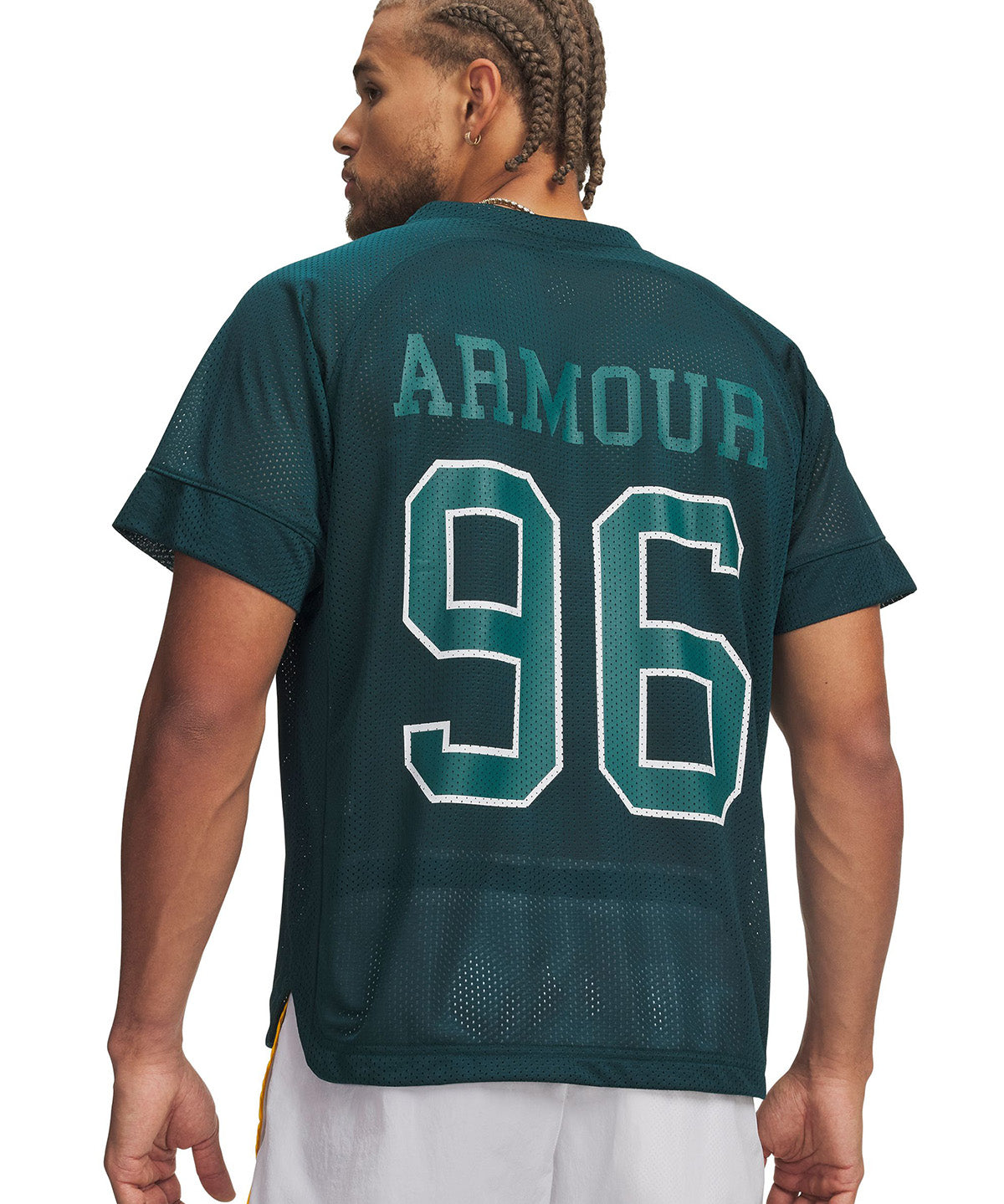 UA Mesh Jersey Polera Manga Corta verde para hombre
