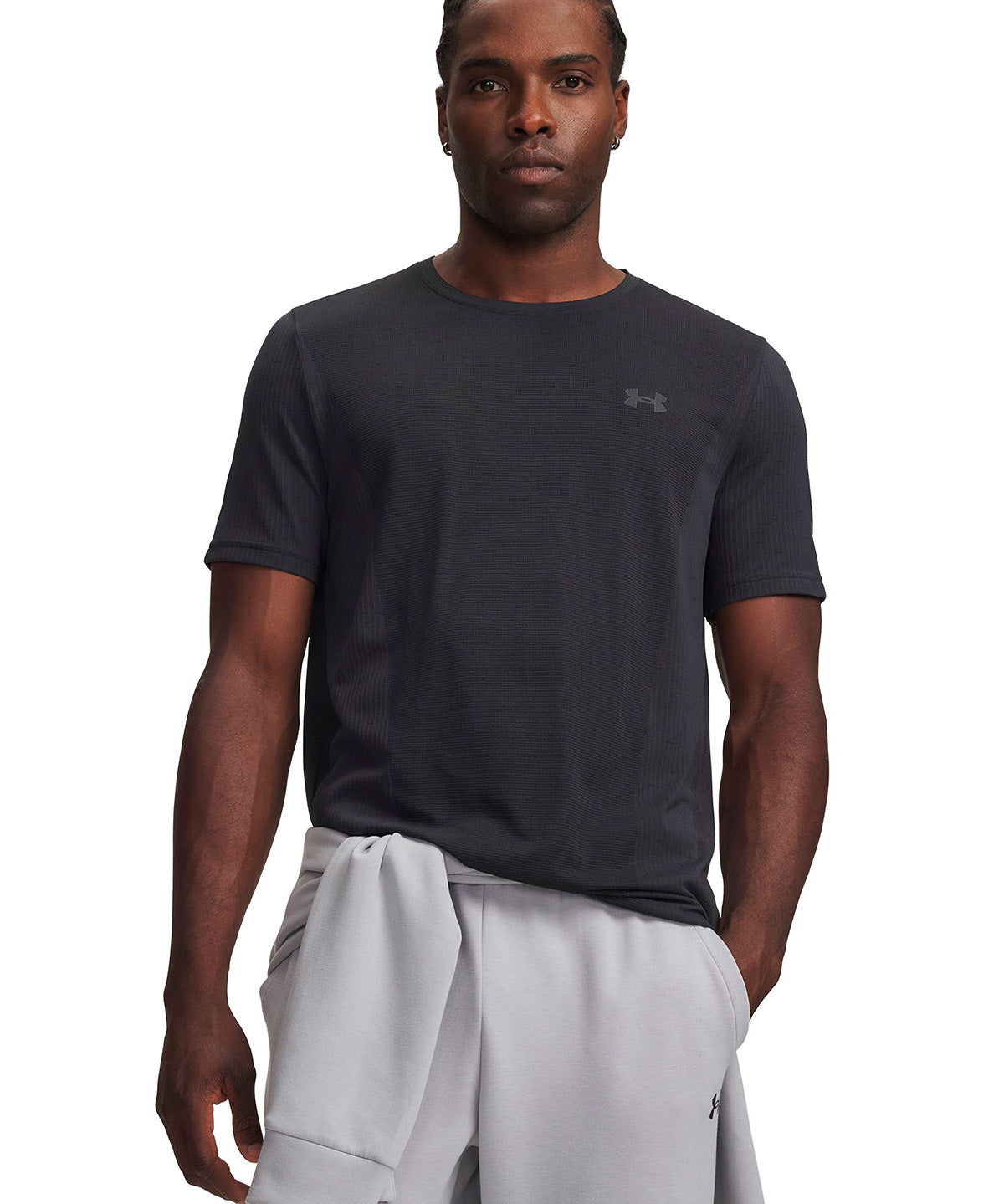 Polera manga corta UA Vanish Seamless negro para hombre